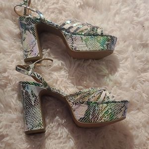 Chinese Laundry Faux Snakeskin Platform